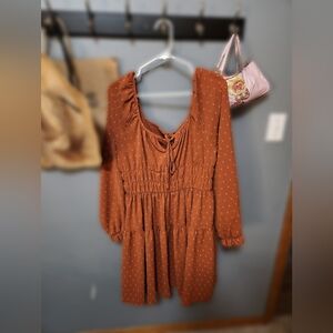 🎀Rust Long Sleeve Dress🎀